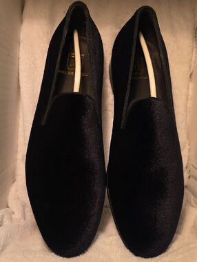 Bruno Magli Black Velvet Men's Loafers